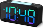 7-Inch Digital Alarm Clock, Table Clock, RGB Color Display, Night Light Dimmer, USB Ports, Super Loud Alarm for Heavy Sleepers for Home, Office, Student, Bedroom, Living Room (RGB Color Clock) - Image 2