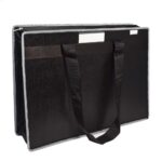 A2 Portfolio Bag – Large Zippered Storage Case for Artists, Architects, & Designers | Durable Polypropylene (PP) File Folder for Artwork, Projects, & Documents | Black - Image 2