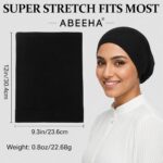 ABEEHA® Women Under Scarf Hijab Cap 2 Pcs (Size: 24x28cm) Cotton Tube Caps for Girls Hijabs - Image 2