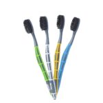 Adult Royal Carbon Slim Soft Manual Toothbrush With Anti-Bacterial Activated Charcoal Bristles|20X Slim Bristles & Compact Head For Deep & Complete Cleaning (Pack Of 4) - Image 2