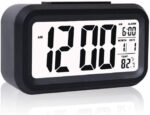 Alarm Clock, Digital Clock, Table Clock for Students, Watch Timer for Study, Home, Office, Bedroom, Kitchen, Loud Desk Alarm Clocks for Heavy Sleepers with Automatic Sensor, Time, Date & Temperature - Image 2