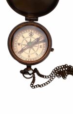 Alpha Kart Compass Pocket_2", Camping Travelling Equipment, Boat Compass, Engraved Brass Compass with Wooden Box - Image 2