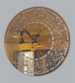 Arabic Ayatul Kursi Wall Clock | Islamic Design Clock | Gold & White Finish | 12x12 Inch Decorative Wall Clock for Home & Office - Image 2