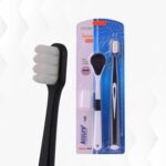 Assure Senso Foam Toothbrush for Adults | Ultra Soft Tooth Brush | Soft Bristle Toothbrush | 5000 Micro Bristles | 0.09mm Feather-Light Tips for Sensitive Gums | Multicolor Pack of 1 - Image 2