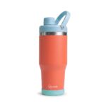 Axis Tumbler 750ml for School | Stainless Steel 304 | BPA Free, Leakproof, Non-Toxic Water Bottle for School |Strawless Design (Coral - Aqua) - Image 2