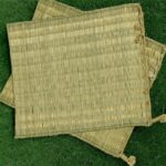 BHUMI Handmade Korai Grass Aasan/100% Natural Grass Puja Mat/Traditional Prayer Mat (Pack Of 2) (Square) - Image 2