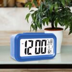 Casa Copenhagen Digital Alarm Plastic Clock Table Clock for Students, Home, Office, Corporate with Automatic Sensor, Date & Temperature - Blue, 6.5 * 3.7 Cm - Image 2