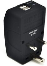 Ceptics 4 in 1 (USA, UK, China & More) to India (Type D) Travel Adapter Plug - Universal Input - 2 USB - CE Certified - RoHS Compliant (GP4-10) Black - Image 2