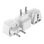 Ceptics India to Europe Adapter, Russia, Turkey & More - Type C - Perfect for Laptop, Camera Charger and More - CE Certified - RoHS Compliant -3 Pack -White - Image 2
