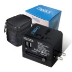 Ceptics Universal Travel Adapter with 2 USB Ports - 3 in 1 International Plug for Cell Phones, Tablets, Camera - for US, Europe, UK & More - Image 2