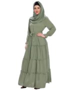 Chun work Burqa for women suitable up to 65kg body weight made by Firdous Fabric chest 44 inches and it is 56 inches long burkha for women and girls. - Image 2
