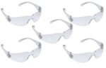 CureZen Safety Goggles | Eye Protection Glasses | Light Weight and Comfortable | Wide Field Vision | Indoor and Outdoor Usage | Transparent Polycarbonate Polymer | Ergonomic Design (Pack of 5) - Image 2