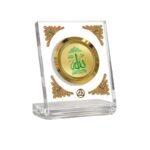 DIVINITI 24K Gold Plated Allah Car Dashboard Idol Frame | Premium Acrylic Islamic Gift | Allah Calligraphy Showpiece for Car, Home & Office Table Decor | Blessings & Protection - Image 2