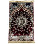 Deluxe Velvet Heavyweight Prayer Mat | Elegant and Super Soft Design | Ideal for Muslim Prayers | Heavy Carpet Mat with Premium Softness and Luxurious Design. (Maroon) - Image 2