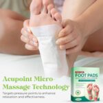 Detox Foot Patches 10 Pads (Pack of 1) Bamboo Vinegar for Deep Sleep & Pain Relief | Herbal Foot Patch with Natural Ingredients | Acupoint Massage - Image 2