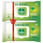 Dettol Disinfectant Sanitizer Wet Wipes for Skin & Surfaces, Original – 80 Count & Disinfectant Skin & Surface Wipes, Original – 40 Count - Image 2
