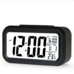 Digital Alarm Clock Table Clock for Students, Home, Office, Corporate with Automatic Sensor, Date & Temperature (Black Digital) ABS Material, 14 W x 8 H Centimeters - Image 2
