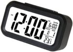 Digital Smart Backlight Alarm Clock with Automatic Sensor | Date & Temperature | Alarm Clocks for Bedroom Use | Digital Clock with Alarm Table Desk Use (Black) - Image 2
