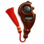 Digital Tasbih Tally Counter with Built-in Compass and Reset Button - Portable Handheld Prayer Beads Counter with Red Tassel - Wood Grain Finish Electronic Tasbeeh Meditation Gifts - Image 2