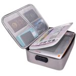 Document Bag with Lock,Fireproof 3-Layer File Storage Case with Water-Resistant Zipper,Document Safe Portable Travel Home Organizer Bag for Laptop,Files,Certificates (Multicoloured) - Image 2