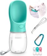Dog Water Bottle with Cup Leak Proof, Portable Puppy, Kitten Water Dispenser Drinking Feeder for Pets Outdoor Walking, Hiking, Travel, Food Grade Plastic (Pack of 1, 350ml) - Image 2