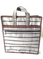 Durable Multipurpose Hand Bag/Document Holder/Money Carring/Vegetable Grocery/Shopping Bag in Special Poly Woven Fabric (Washable) (Vuture Grey, Inner + Outer Pocket) - Image 2