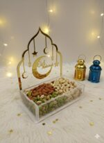 Eid Mubarak Transparent Multipurpose Box with Ramadan Mubarak & Eid Mubarak Backstand for Ramadan & Eid Decorations, Gifting, Home Decor, (2 in 1) , Size 20*15*8 cm | 1 Box with 2 Backstands - Image 2