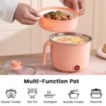 Electric Mini Cooking Pot, 1.5L, Non-Stick Interior Multipurpose Electric Kettle with Ceramic Coating 1.2L|Boil, Steam, Fry, Saute|Multi Cooker kettle for Water,Milk,Egg, Tea,Soup,Coffee - Image 2