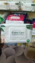 Extra Care Premium Baby Wipes - Aloe Vera, pH Balanced, 80 Pieces। - Image 2