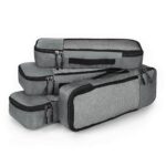FATMUG Packing Cubes/Travel Pouch/Bagpack Suitcase Organiser/Set of 4 - Slim Size - Grey, Polyester - Image 2
