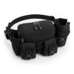 FATMUG Waist Bag for Travel, Tactical Hiking Fanny Pack-Running Belt Pouch with Bottle Holder-Black - Image 2