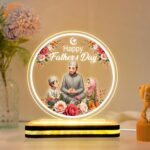 Father's Day Lamp Gift for Muslim Dad, Islamic Acrylic LED Night Light with Heartwarming Dua, USB Powered Decorative Lighting for Home, Office Desk, Decor for Papa, Abbu | (5.5x5.5 Inch) - Image 2