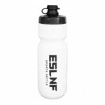 Flip-Top Cap Bike Press Bottle Grippy Middle Cycling Water Tall Cylindrical Sports Gear Printed Logo for Workouts, White | Hydration Fitness Equipment & Running Yoga Sporting - Image 2