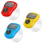 GLUN® Portable Finger Counter Ring Pack of 3 with Navigation Compass, 5-Digit LCD Display Digital Click Counter for Prayer, Meditation, Knitting & Sports Counting - Image 2
