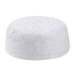 GREUS Mens Muslim Prayer Hat Arab Beanie Skull Embroidery Islam Kufi Cap Pakistani Topi Kufi Hat Male Hajj Mosque Headwear - Image 2