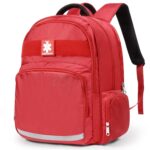 Gatycallaty First Aid Backpack Emt First Responder Bag Empty Ems Emergency Home Health Hiking Trauma Travel Camping (Red), Red, Large, First Aid Backpack - Image 2