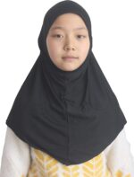 Girls' One-Piece Hijab Scarf, Ready to Wear, Soft Breathable Material - Image 2