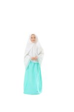 Girls prayer clothes kids Islamic clothing 2 piece set prayer clothes skirt dress with a head scarf and A rosary gift - Image 2
