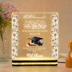 Graduation LED Acrylic Lamp | Custom Name Islamic Night Light with Quran 11:88 Verse | Gift for Students | Achievement Keepsake Decor | Warm Table Lamp for Study Desk (5.5 x 5.5 Inch) - Image 2