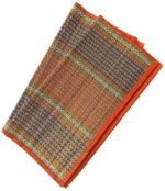 Handmade Korai Pai Kusha Grass Pooja Aasan Sitting Floor Mats Orange -Set of 2 Pcs - Image 2
