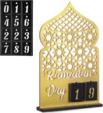 Haoser Wooden golden Ramadan Calendar Ramadan Mubarak Decor Eid Decoration Sign Ramadan Kareem Islamic Table Decor Ramadan Gifts,ramadan advent calendar - Image 2