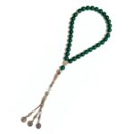 Healing Crystals 33 Beads Tasbih – 8mm Natural Gemstone Prayer Beads with Metal Charm – Round Islamic Tasbeeh for Meditation, Zikr, Namaz, Spiritual Healing - Image 2