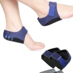 Heel protector | Silicone Gel Heel Protectors Velcro Heel Pad for Pain Relief, Plantar Fasciitis, Arch Support for Flat Feet For Men and Women- Blue Pair - Image 2