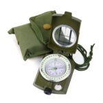 High Accuracy Waterproof Military Compass for Direction with Carrying Bag Lensatic Sighting Waterproof and Shakeproof Compass Army Green Suitable for Camping Hiking (Green) - Image 2