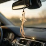 ISLAMICHOMEDECORIN Stainless Steel Ali Car Hanging | 10 x 5 cm | Islamic Car Hanging | Car Dashboard Accessories | Pack of 1 - Image 2