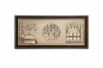 Islamic Calligraphy Wall Art, La Ilaha Illallah, Gold Arabic Script on Wooden Background, Ornate Frame, Home & Office Decor - Image 2