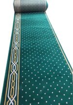 Janamaz Prayer Mat for Masjid - Soft Islamic Rug for Mosque, Eid Gah, & Home - Non-Slip & Durable, 0.5 Inch Thickness, Size 4 x 10 Feet, Green Color - Image 2