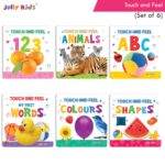 Jolly Kids Touch & Feel Picture Learning Books Set of 6 for Infants & Toddlers | Alphabet, Shapes, Colors, Numbers, First Words, Animals | Sensory ... For Babies And Toddlers Aged 0–24 Months) - Image 2