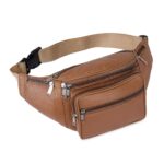 K London Leather Tan Men Women Waist Bag Fanny Bag Travel Pouch Passport Holder (1446_Tan) - Image 2