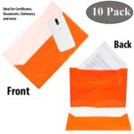 KEEPING Front and Back Double Pocket A4 Document File Document Bag, Document Folder Envelope Holder Storage Case, Snap Button Organizer, Plastic Container for Papers, Stationery (Pack of 5) - Image 2